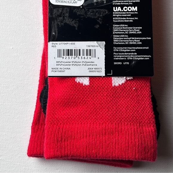 Under Armour UA TEAM Women's Cushioned Crew Athletic Sporty Socks Sz 6-10 - Picture 6 of 6